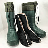 Робоче спеціальне взуття 42 размер (28 см), Теплі гумові чоботи олива, Гумові чоботи FT-765 чоловічі робочі, фото 5