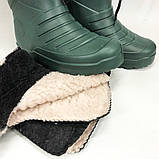 Робоче спеціальне взуття 42 размер (28 см), Теплі гумові чоботи олива, Гумові чоботи FT-765 чоловічі робочі, фото 9