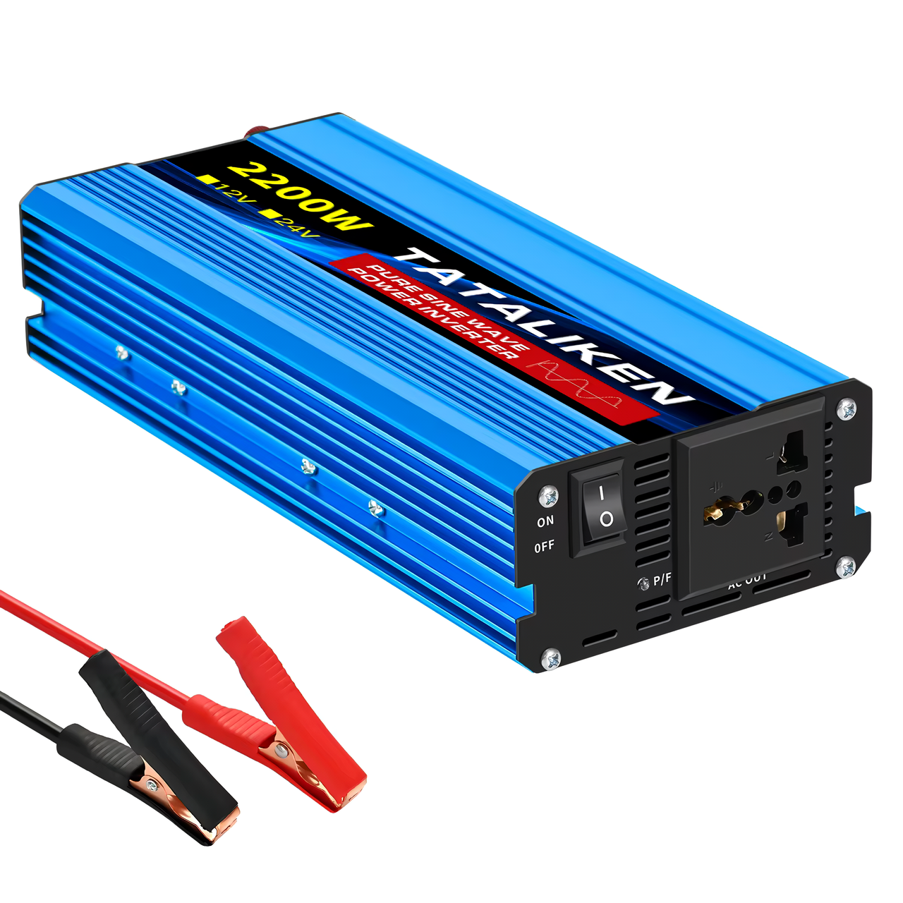 Інвертор Tataliken 1000w/2200w 12-220v чистий (правильний) синус pure sine перетворювач напруги 12в 220в