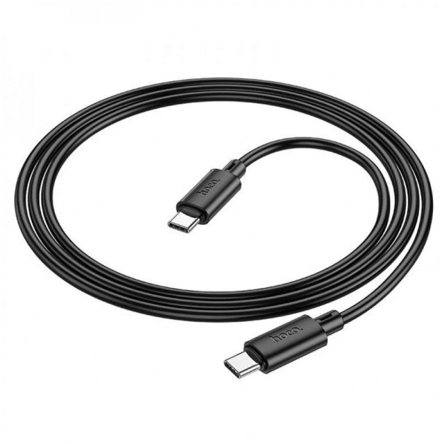 Кабель Type C Hoco X88 Gratified 60W Чорний, 1 м., шнур для заряджання телефону, кабель тайпсі