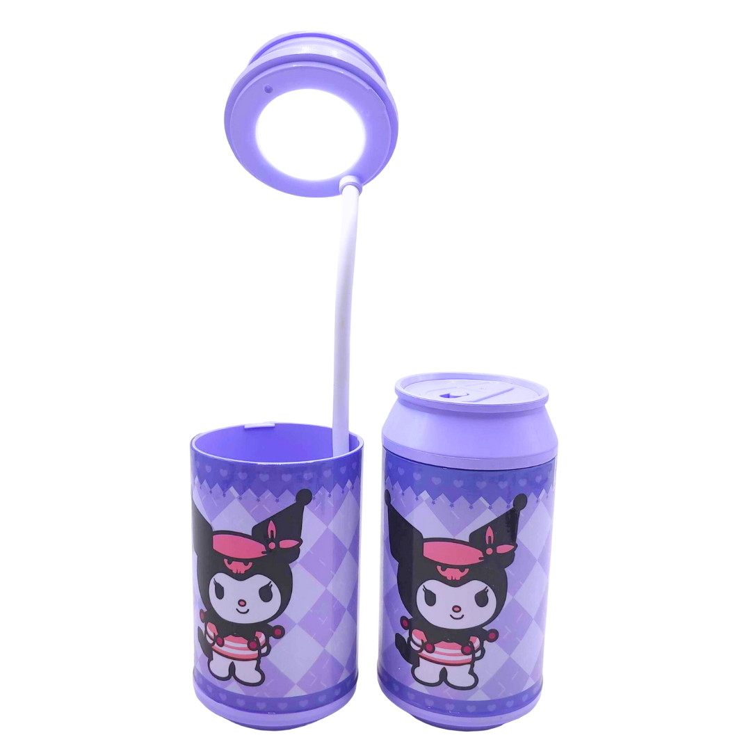 Світильник дитячий з підставкою під олівці та ручки, баночка Куромі Kuromi, асорті (зарядка від USB) 40978, фото 1