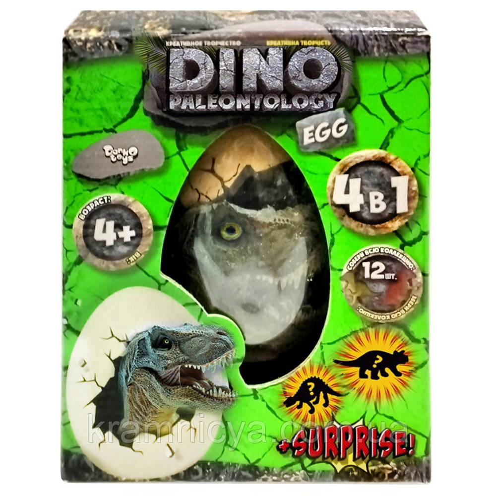 Набір для творчості Яйце динозавра, розкопки 4-в-1 Dino Paleontology EGG (DP-03-01), фото 1