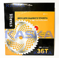 Диск STARKE 8016 230mm*25.4*36T для садового тримера (бензокоси) з твердосплавними напайками