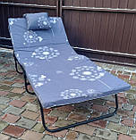 Розкладачка "Марія" М-60 з матрацом 60 мм — ліжко з матрацом і подушкою, фото 6