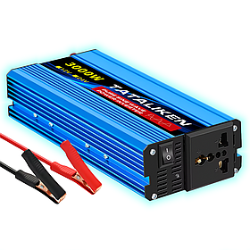 Інвертор Tataliken 1200w/3000w 12-220v чистий (правильний) синус pure sine перетворювач напруги 12 в 220 м