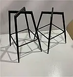 Стілець напівбарний Фред/FRED Сірий + чорний метал/м'яка оббивка, фото 3