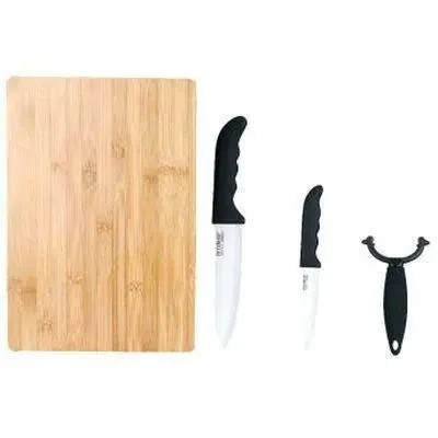 Набір керамічних ножів з обробною дошкою Peterhof PH 22321 4 пр.