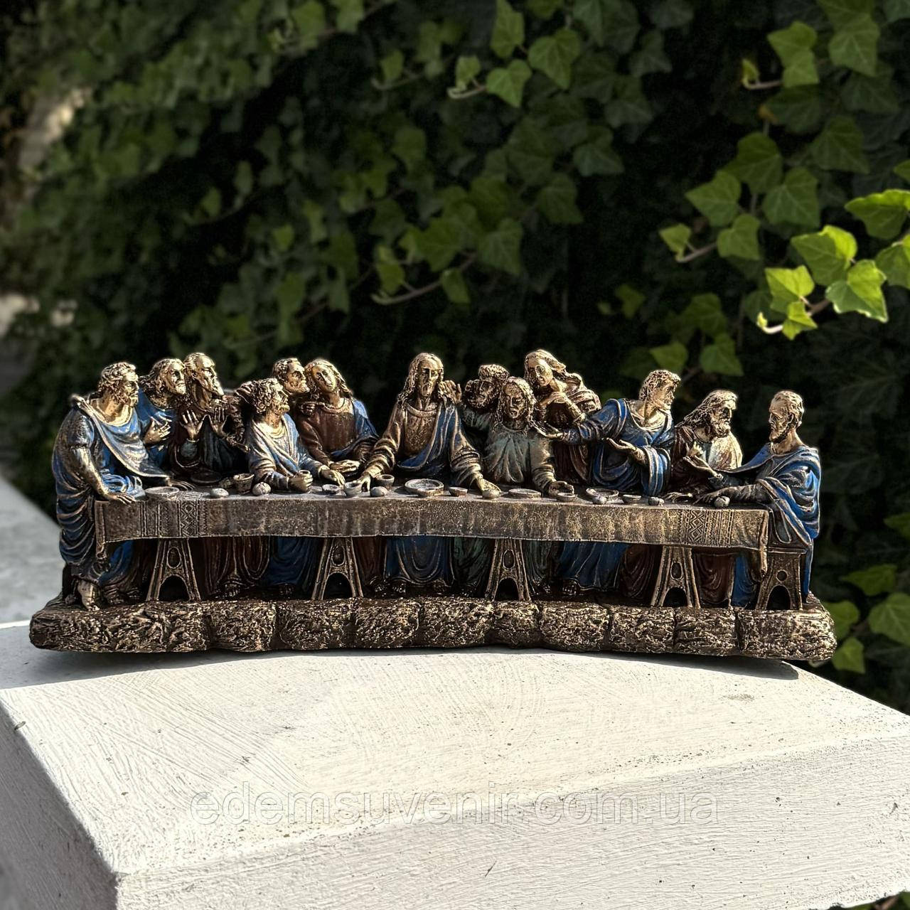 Статуетка Біблійський сюжет "Тайна вечеря" (12*37*7 см), релігійна статуетка, статуетки і фігурки для дому, фото 1