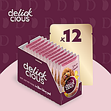 Корм вологий Delickcious для дорослих собак Пластівці з індичкою та тропічними фруктами у вершковому соусі 80 г, фото 4