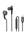 Навушники REAMX RM-655i Lightning Metal Wired Earphone for Music & Call чорні, фото 6