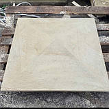 Накривки та кришки на стовпчики паркану з каменю піщаник, фото 10