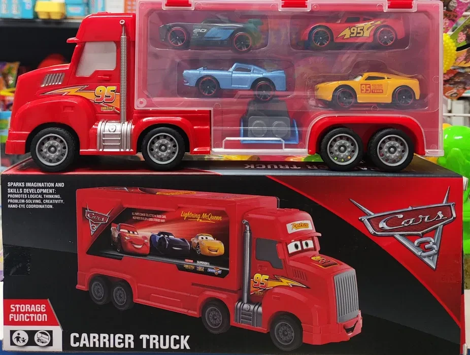 Трейлер Тачки Мак кейс з машинками героями  Cars Truck Молния Маквин