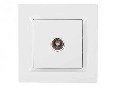 Розетка телевізійна JAZZ (білий) 9009 ТМ LUXEL FG