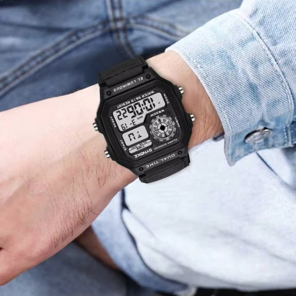 Годинник наручний SYNOKE 9619 black Outdoor Military Digital Watch, фото 1