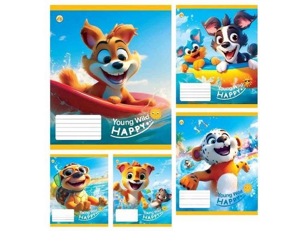 Зошит в клітинку 12арк. 25шт/уп Тверда 41110 Щасливі друзі ТМ ТЕТРАДА FG