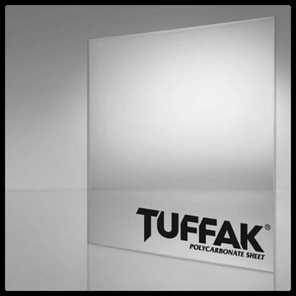 Поликарбонат ® TUFFAK монолітний прозорий 5 мм (лист 3.05 м/2.05 м), фото 1