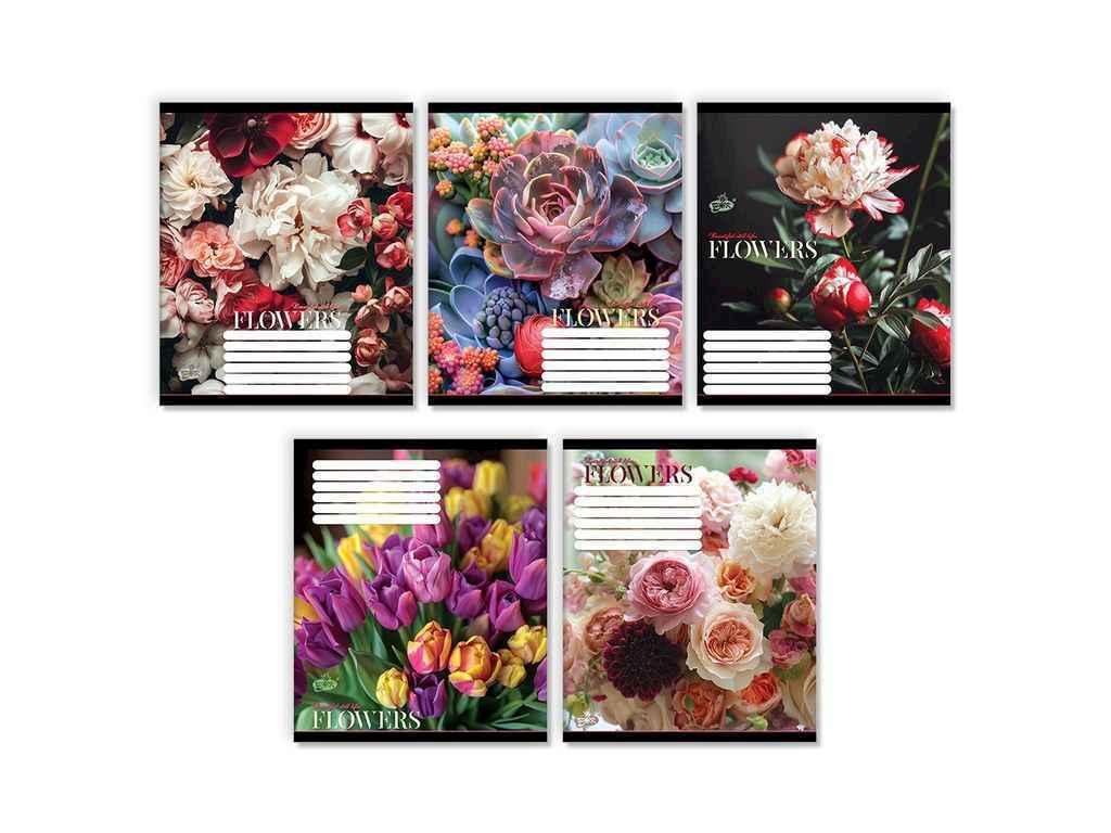 Зошит в клітку 96арк. 10шт/уп оф. ТВ-17 №2511 Квiтковий натюрморт ТМ БРІСК FG