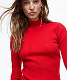 H&M Сукня міді червона в рубчик розмір S, фото 3