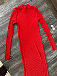 H&M Сукня міді червона в рубчик розмір S, фото 10