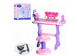 Дитяче піаніно синтезатор із мікрофоном, USB, стільчик, MP3