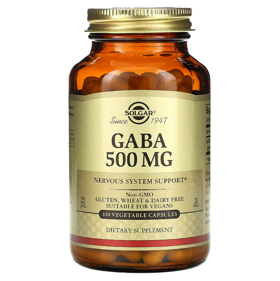GABA 500 мг Solgar 100 капсул, фото 1