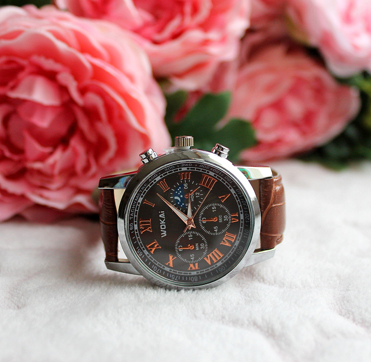 Чоловічий стильний кварцевий годинник Wokai Grand Brawn, фото 1