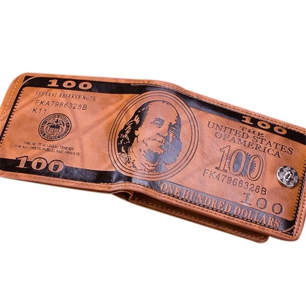 Гаманець з візерунком рельєфним 100 доларів Klf wallet