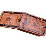 Гаманець з візерунком 100 доларів Klf wallet, фото 3