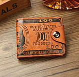 Гаманець з візерунком 100 доларів Klf wallet, фото 8