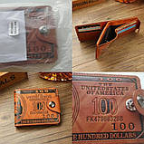 Гаманець з візерунком 100 доларів Klf wallet, фото 7