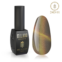 Milano Cosmetic гель-лак Котяче око Cat eyes 24D № 01 для нігтів, 8 мл