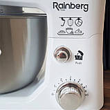 Кухонний комбайн Rainberg 3200 Вт Планетарний міксер - тістоміс з чашею 5л, 3 насадки, 6 швидкостей, фото 5