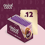 Корм вологий Delickcious для дорослих собак Смужки з індичкою та сиром в крем-супі 85 г, фото 5