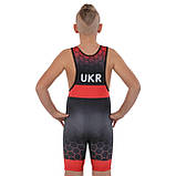 Трико для боротьби з біфлексу дитяче UKRAINE Україна JY-6605 (зріст 128-162 см), фото 6