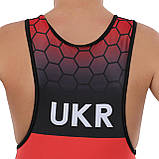 Трико для боротьби з біфлексу дитяче UKRAINE Україна JY-6605 (зріст 128-162 см), фото 8