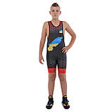 Трико для боротьби з біфлексу дитяче UKRAINE Україна JY-6605 (зріст 128-162 см), фото 10