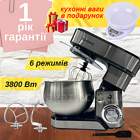 Стационарный миксер тестомес 3800 Вт Rainberg тестомес с металлической чашей на 5 л планетарный тестомес