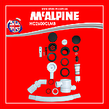 Сифон для ванни клік-клак чорний матовий HC2600CLMB McALPINE, фото 10