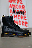 Зимові Чоловічі Черевики Dr Martens 1460 Black / Доктор Мартінс 1460 Чорні з Коричневим (Хутро), фото 3