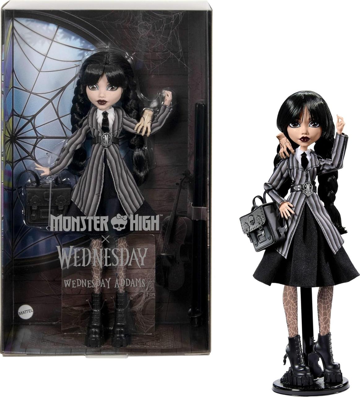 Лялька Monster High X Wednesday Венздей у шкільній формі HXJ04