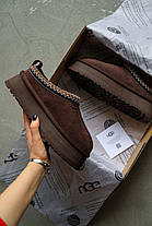 Зимові Жіночі Черевики UGG Tasman Platform Chocolate Brown / УГГ Тасман Платформ Чоколат Коричневі, фото 4