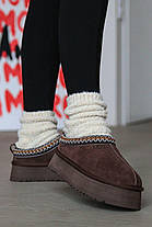 Зимові Жіночі Черевики UGG Tasman Platform Chocolate Brown / УГГ Тасман Платформ Чоколат Коричневі, фото 5