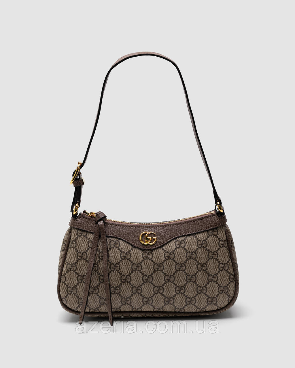 Люксова коричнева жіноча сумка Gucci Ophidia Gg Medium Handbag шкіряна сумка-багет шкіряна сумка на плече