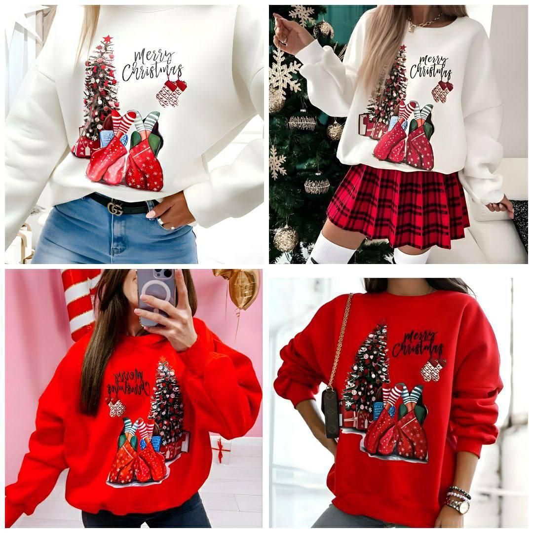 Жіночий світшот в новорічному стилі, фото 1