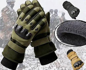 Зимові тактичні рукавиці, модель К2 олива, теплі на флісі, є ОПТ