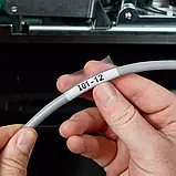 Самоламінувальні кабельні маркери Brady M21-1250-427 30.48мм 4.3м Ø7мм вініл чорний на білому, фото 4