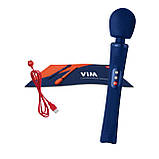 Вібромасажер Fun Factory VIM Vibrating Wand midnight blue, суперпотужний та легкий, до 6 годин роботи - SX0920, фото 8