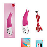 Вібратор для клітора Fun Factory VOLTA blackberry, гнучкий подвійний кінчик - SX0933, фото 7