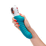 Вібратор для точки G Fun Factory TIGER petrol, ребристий, підходить для анальної стимуляції - SX0941, фото 6