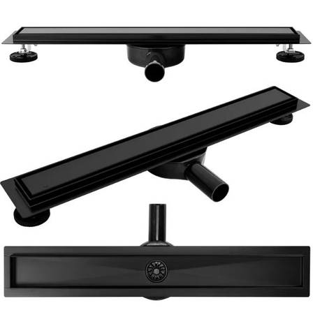 Трап для душу REA NEO 70 PRO BLACK 2в1 чорний, фото 1